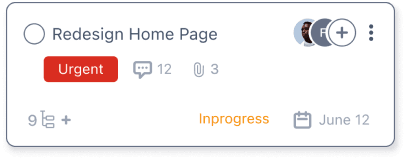 Board task management interface